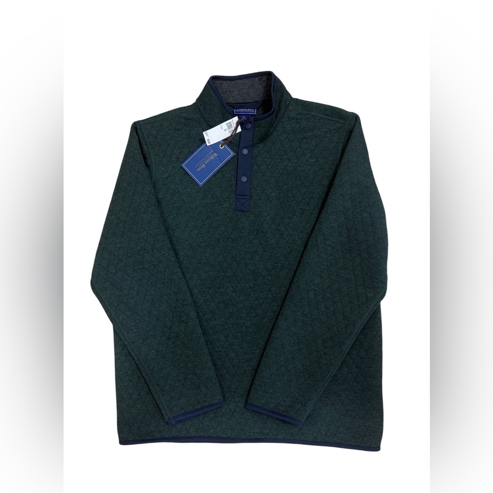NWT Wilkens Bros. Men's 1/4 Snap Quilted Pullover Sweater Size Large